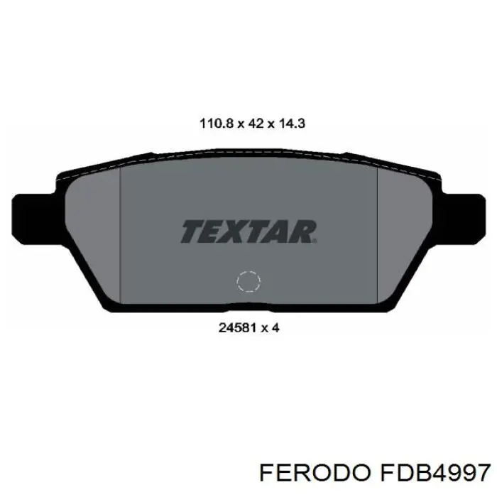 Колодки дисковые  Ferodo FDB4997 цена, от 20.55 USD