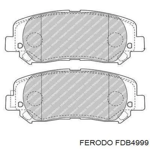 Колодки гальмівні передні, дискові FDB4999 Ferodo