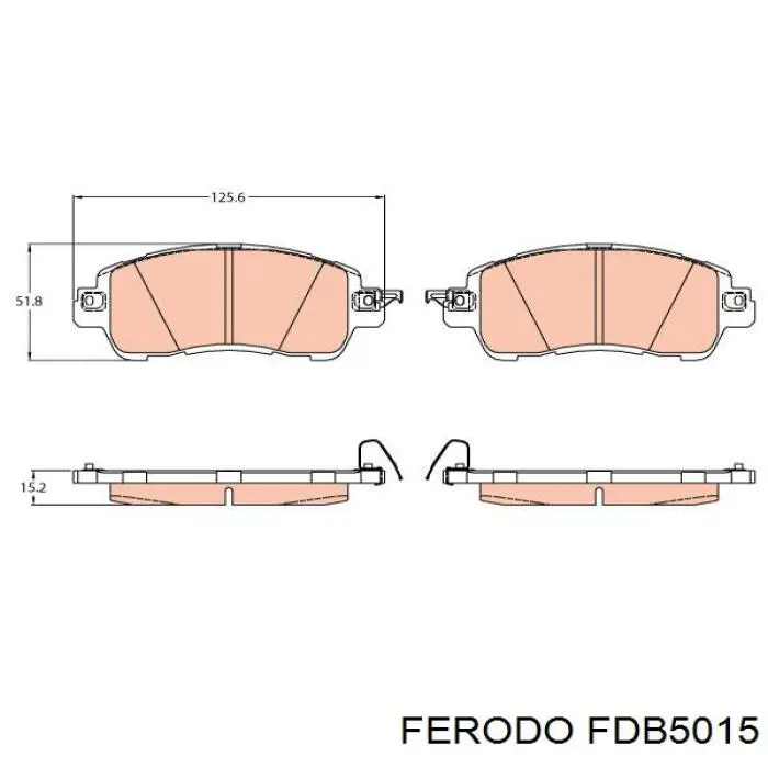 FDB5015FERODO-Передниетормозныеколодки