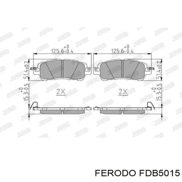 Pastillas de freno delanteras FDB5015 Ferodo