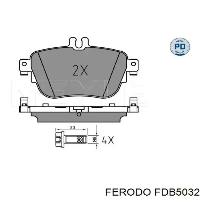 Купить FDB5032 Ferodo Колодки тормозные