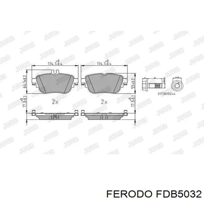 FDB5032 Ferodo Колодки передние