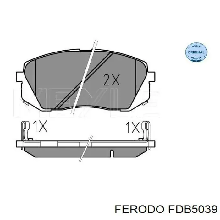 Купить FDB5039 Ferodo Колодки тормозные