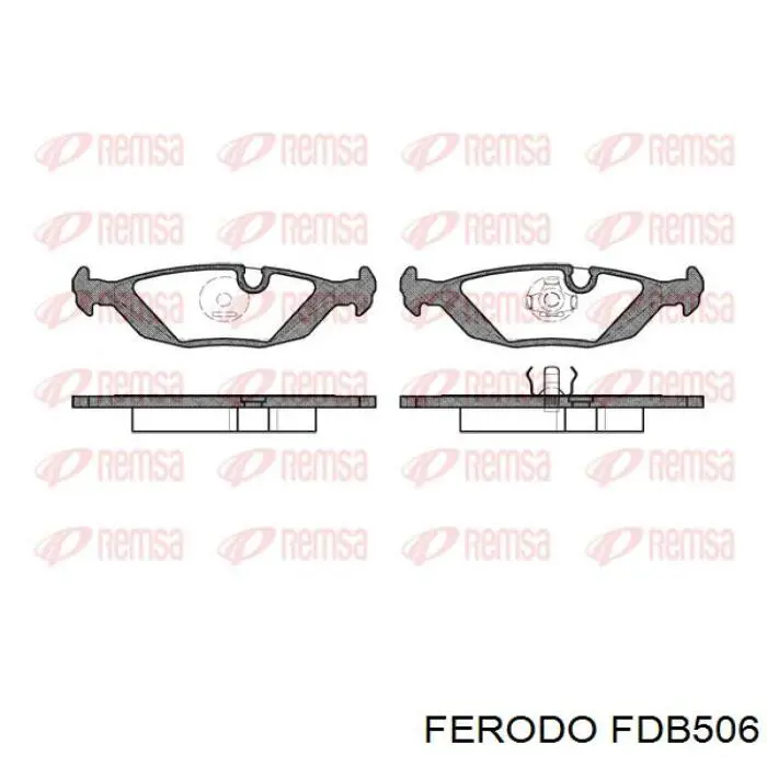 Купить FDB506 Ferodo Колодки тормозные задние, дисковые