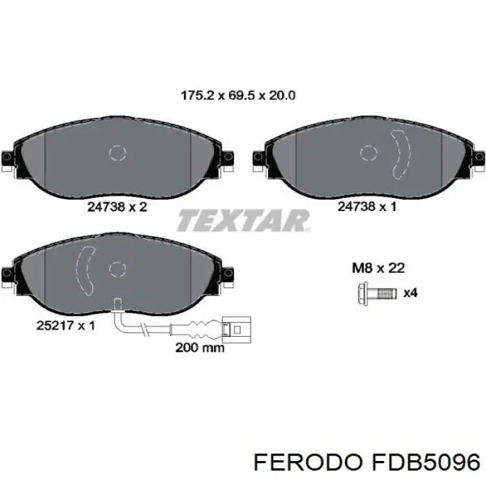 Колодки Ferodo FDB5096 цена, от 50.47 USD