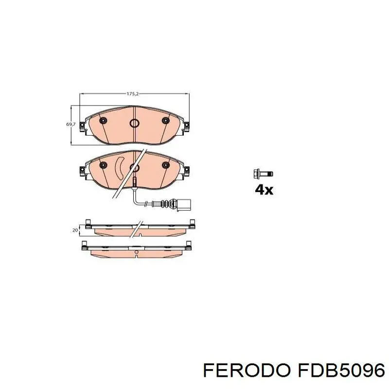 Купить FDB5096 Ferodo Колодки тормозные