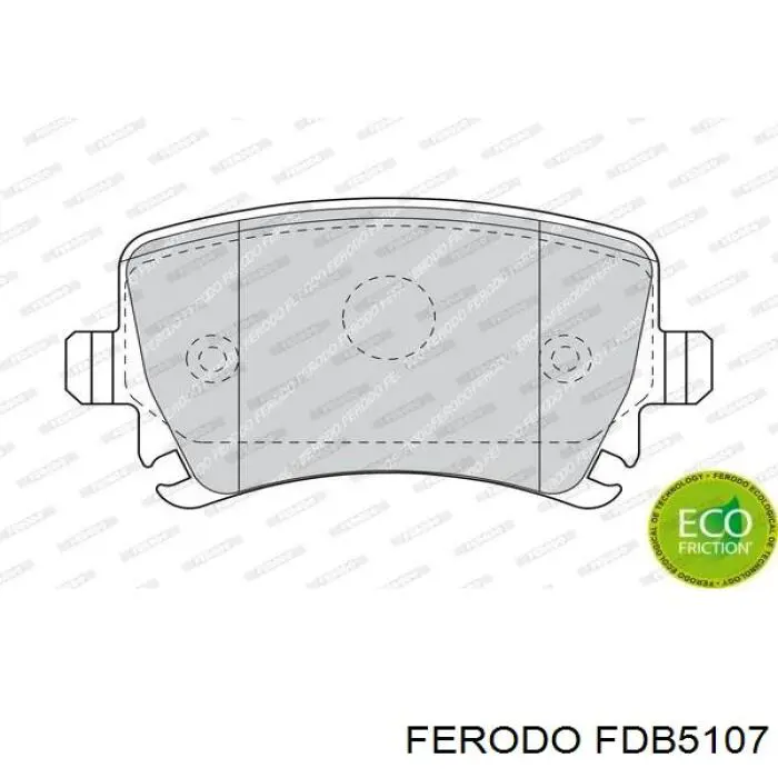 Pastillas de freno traseras FDB5107 Ferodo