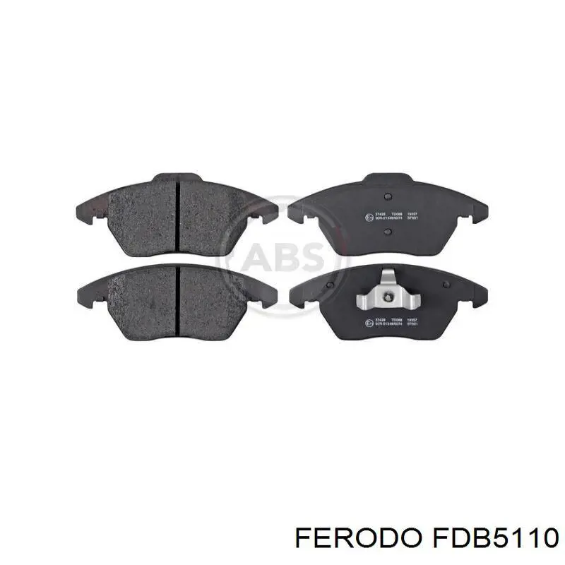 Передние тормозные колодки FDB5110 Ferodo