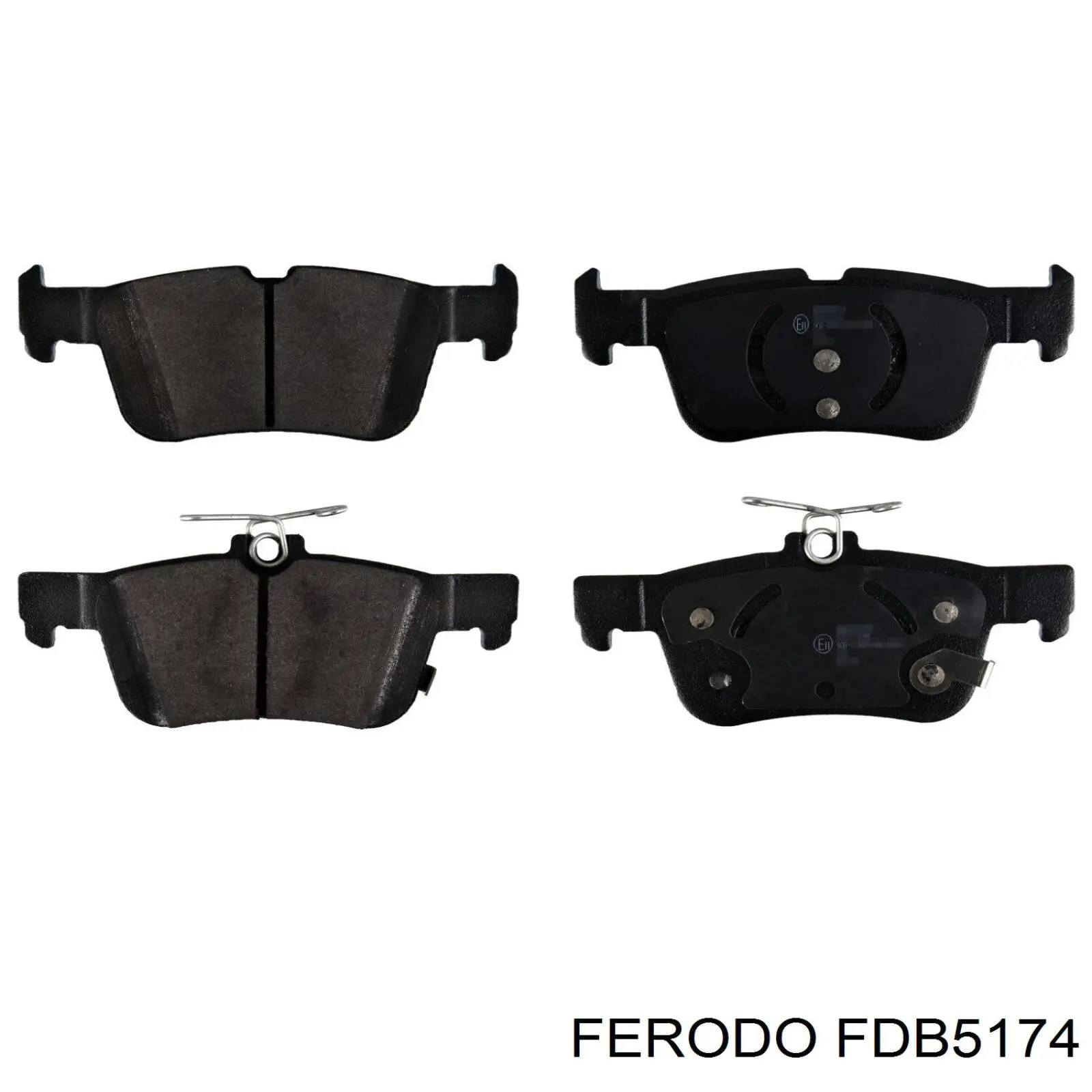 Купить FDB5174 Ferodo Колодки тормозные задние, дисковые