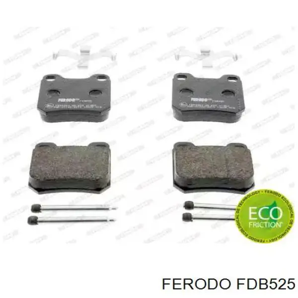 FDB525 Ferodo колодки тормозные задние дисковые