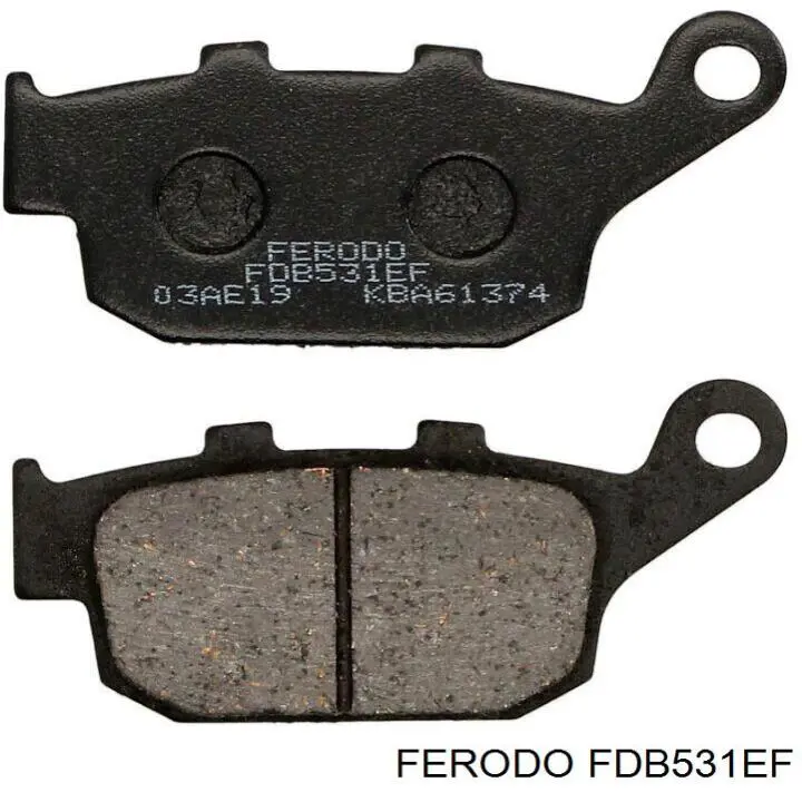 FDB531EF Ferodo sapatas do freio traseiras de disco