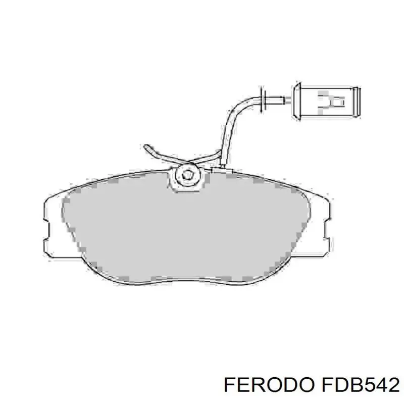 fdb542 Ferodo колодки тормозные передние дисковые