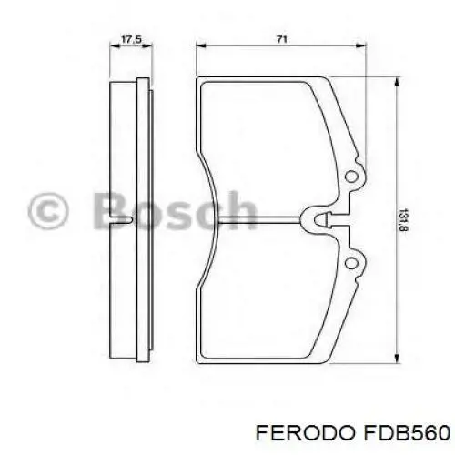 Купить FDB560 Ferodo Колодки тормозные