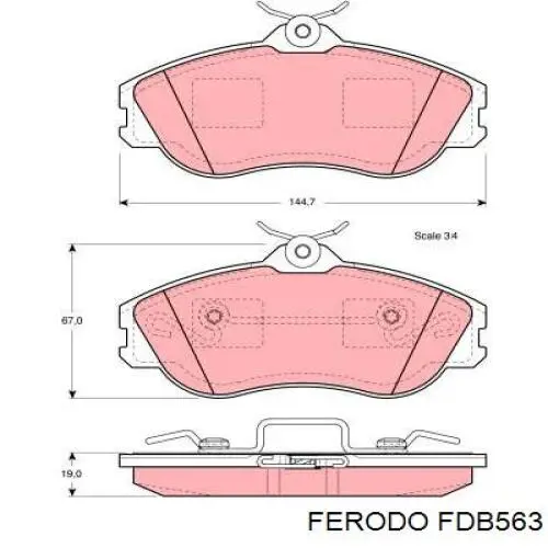 Купить FDB563 Ferodo Колодки тормозные