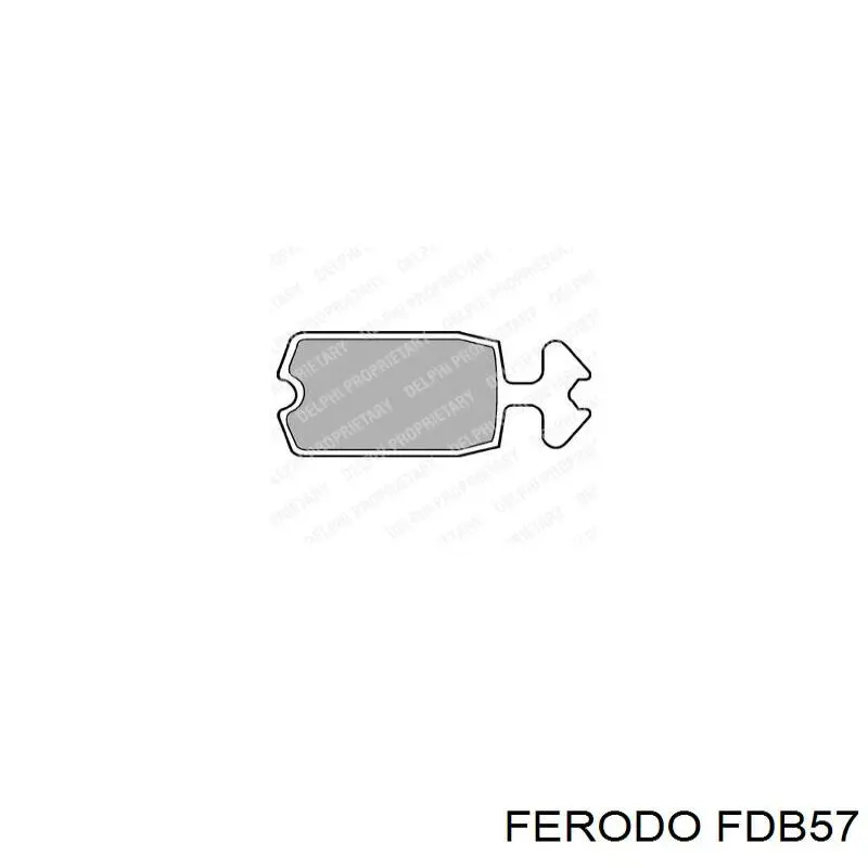 FDB57 Ferodo Колодки передние