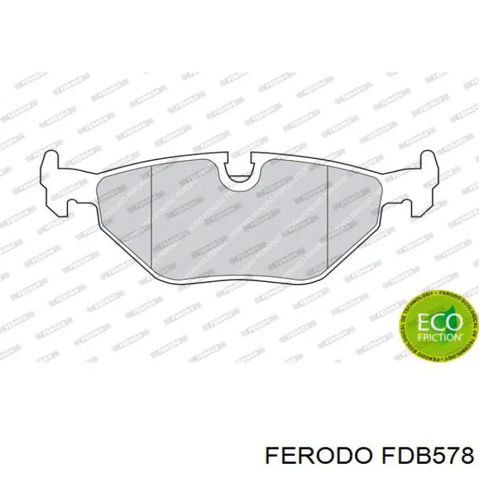 FDB578 Ferodo колодки тормозные задние дисковые
