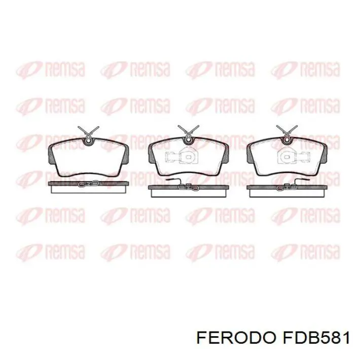 Передние тормозные колодки FDB581 Ferodo