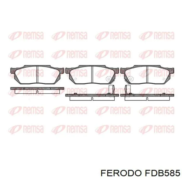 Передние тормозные колодки FDB585 Ferodo