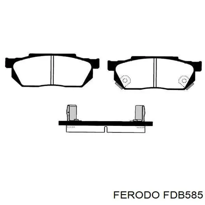 Купить FDB585 Ferodo Колодки тормозные