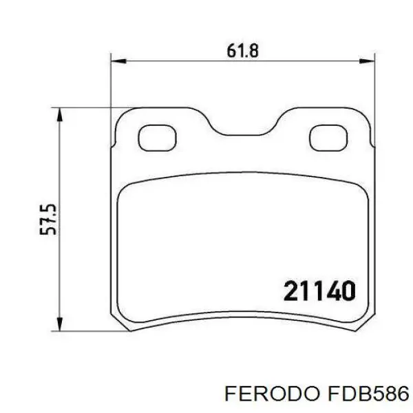 Купить FDB586 Ferodo Колодки тормозные задние, дисковые