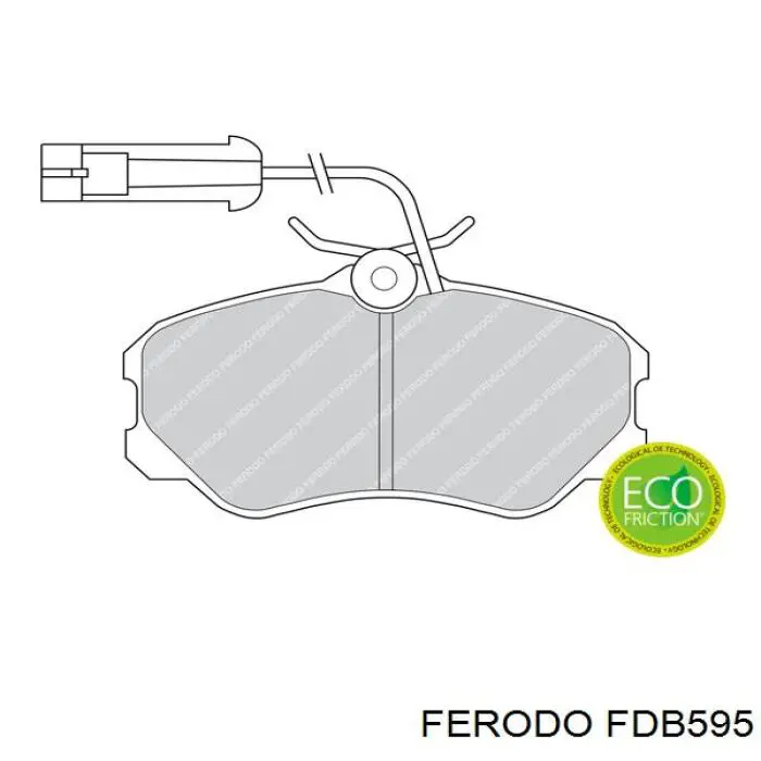 Передние тормозные колодки FDB595 Ferodo