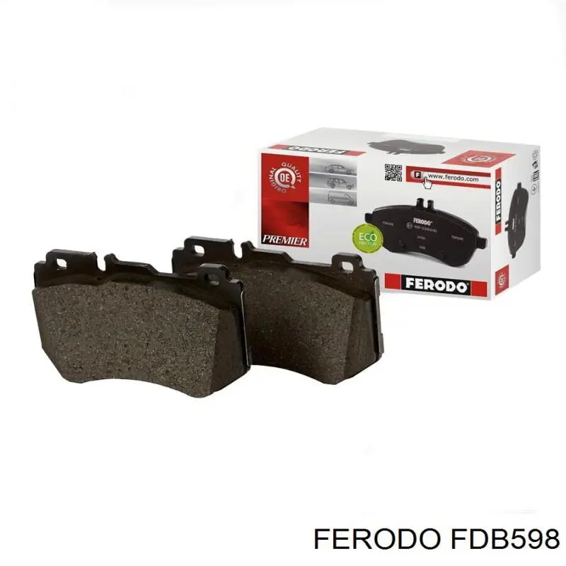 FDB598 Ferodo колодки тормозные передние дисковые