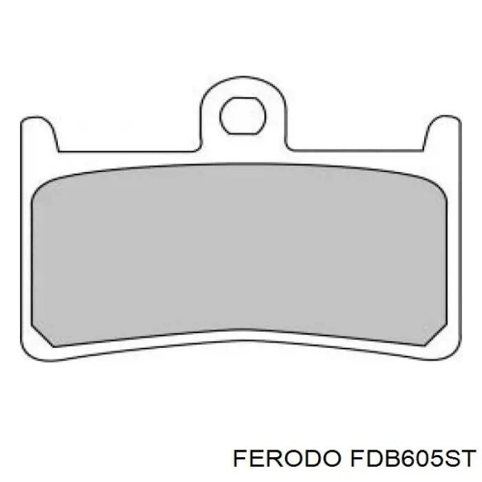 Передние тормозные колодки FDB605ST Ferodo