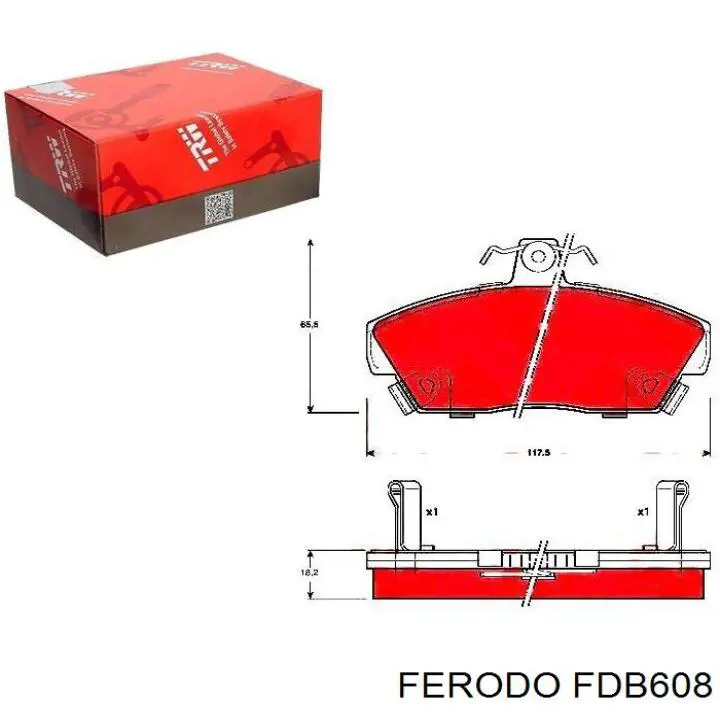 FDB608 Ferodo Колодки передние