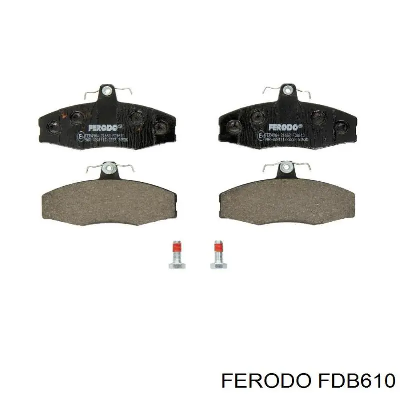 Pastillas de freno delanteras FDB610 Ferodo