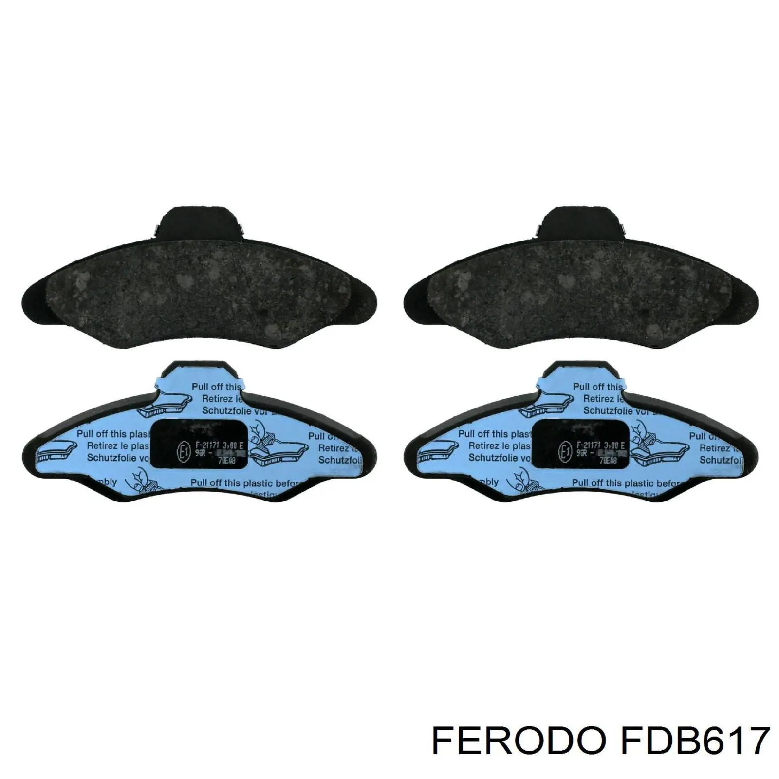 Pastillas de freno delanteras FDB617 Ferodo