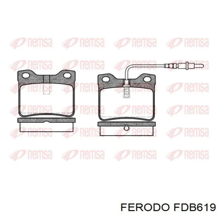 Колодки дисковые  Ferodo FDB619 цена, от 13.06 USD