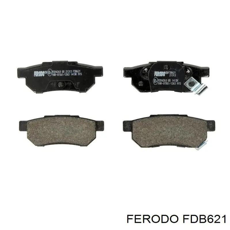 FDB621 Ferodo колодки тормозные задние дисковые