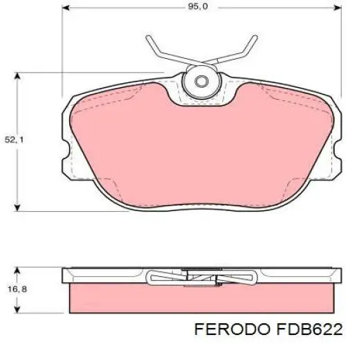 Купить FDB622 Ferodo Колодки тормозные