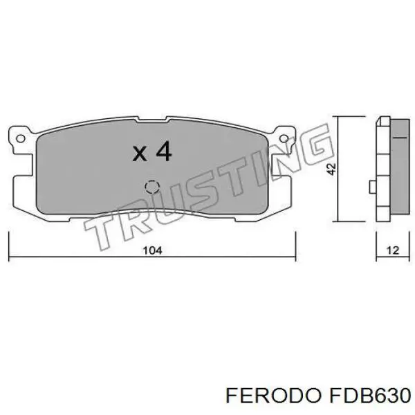 Колодки дисковые  Ferodo FDB630 цена, от 13.83 USD