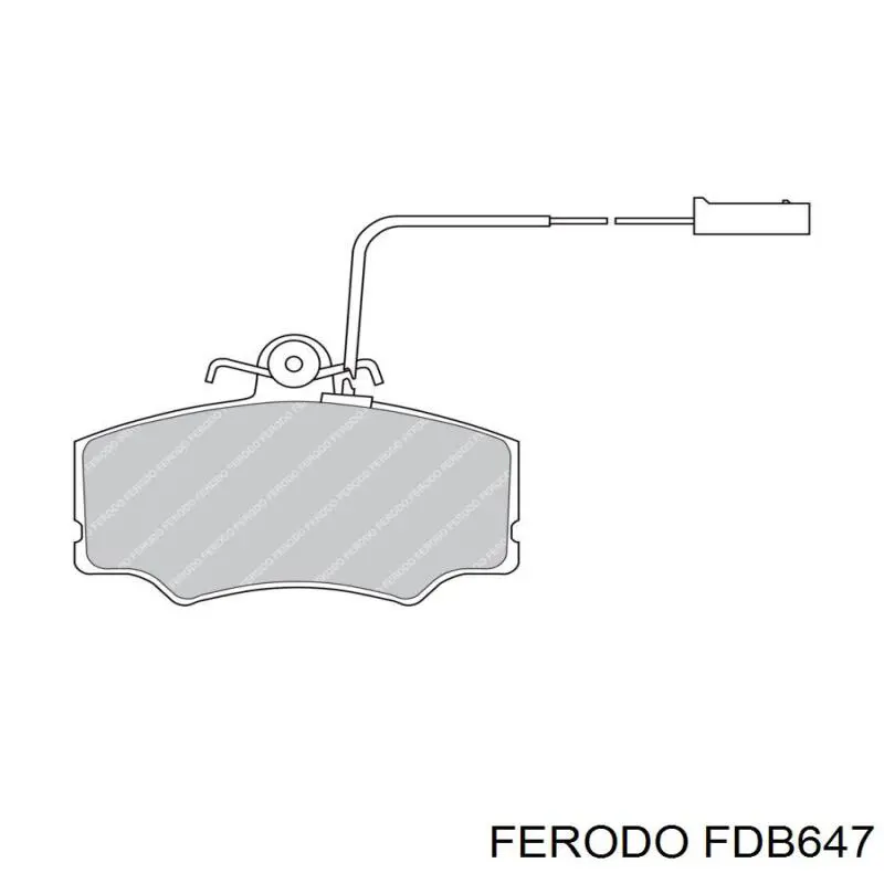 Передние тормозные колодки FDB647 Ferodo