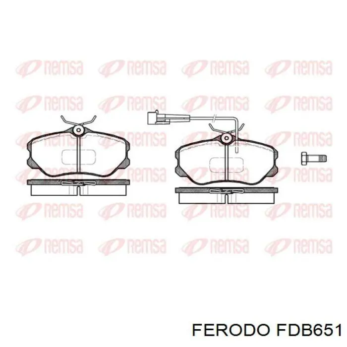 fdb651 Ferodo колодки тормозные передние дисковые