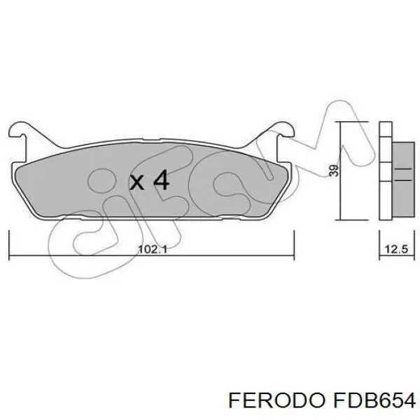 Купить FDB654 Ferodo Колодки тормозные задние, дисковые