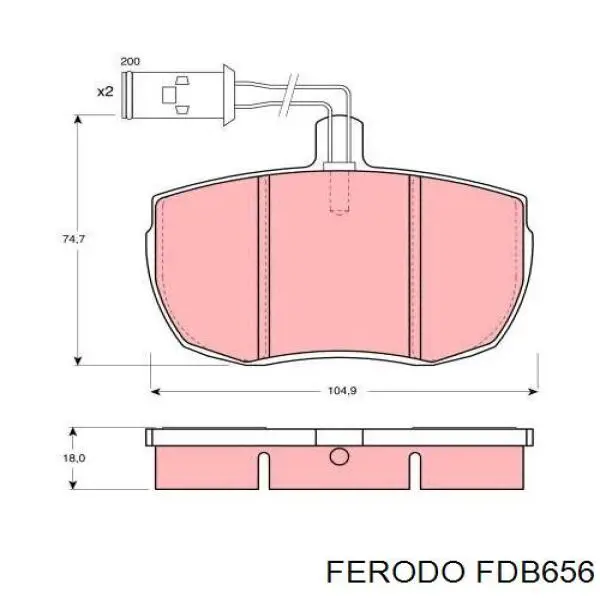 Передние тормозные колодки FDB656 Ferodo