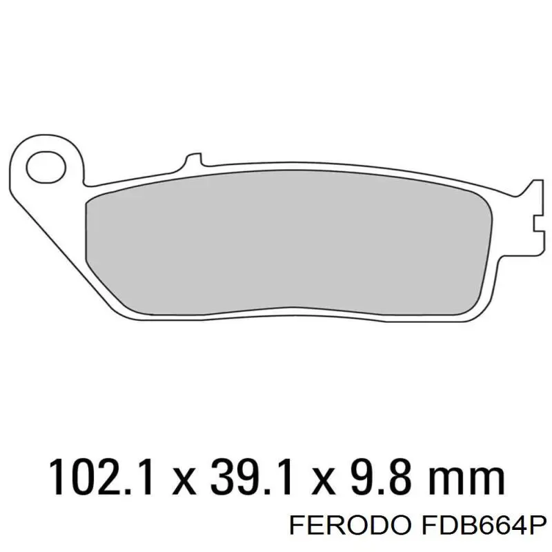 Передние тормозные колодки FDB664P Ferodo