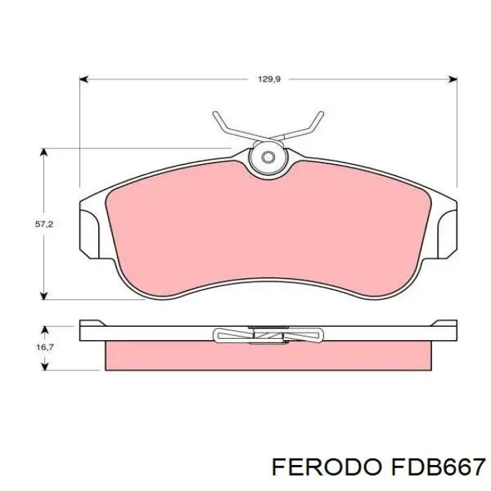 Купить FDB667 Ferodo Колодки тормозные