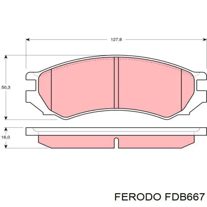 Pastillas de freno delanteras FDB667 Ferodo