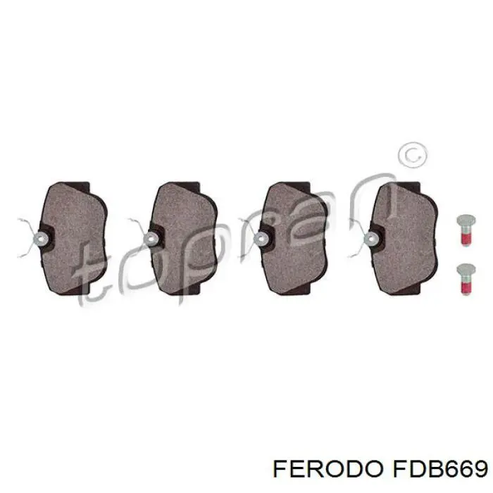 FDB669 Ferodo Колодки передние