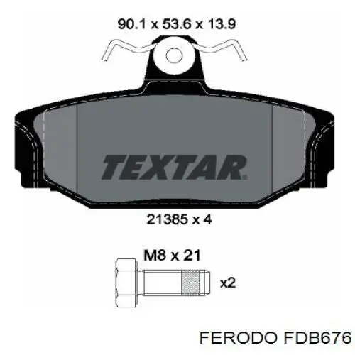 Купить FDB676 Ferodo Колодки тормозные задние, дисковые
