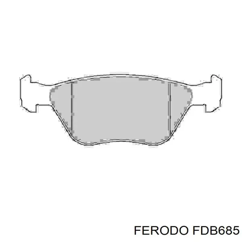 FDB685 Ferodo колодки тормозные передние дисковые