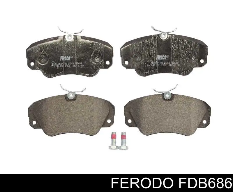 Передние тормозные колодки FDB686 Ferodo