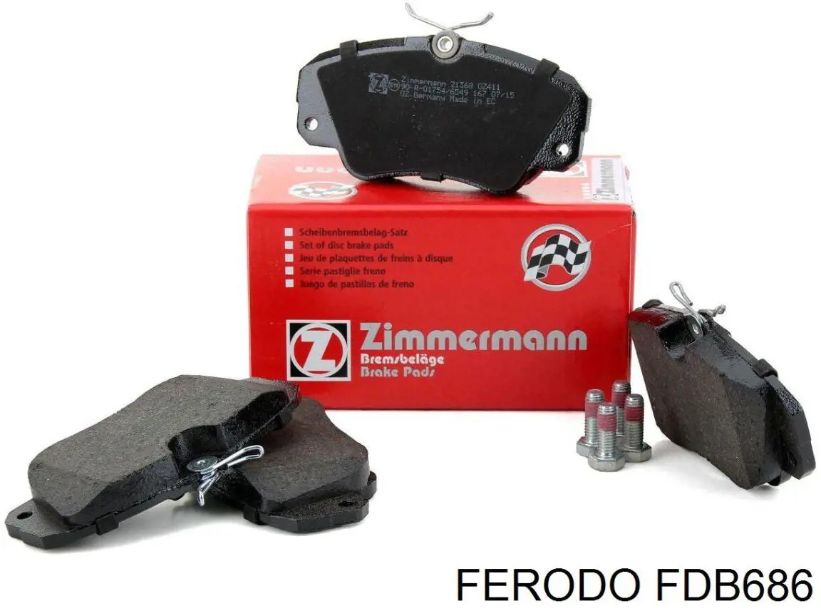 Передние тормозные колодки FDB686 Ferodo