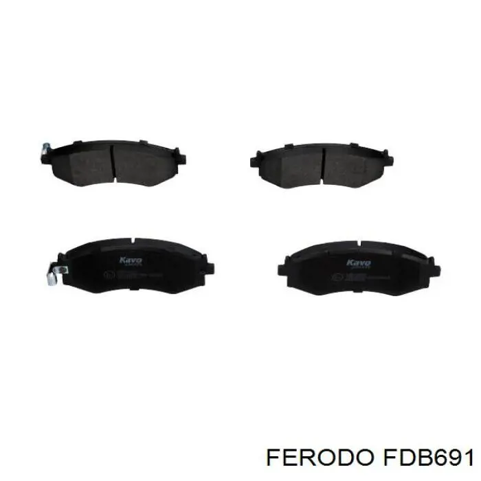 Передние тормозные колодки FDB691 Ferodo