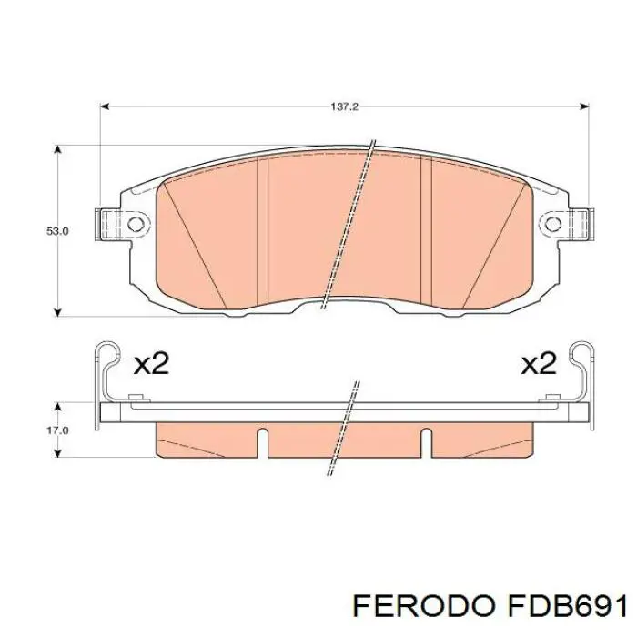 Колодки Ferodo FDB691 цена, от 20.27 USD