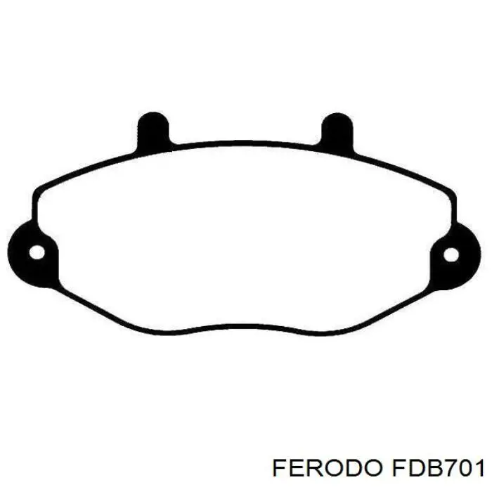 Передние тормозные колодки FDB701 Ferodo