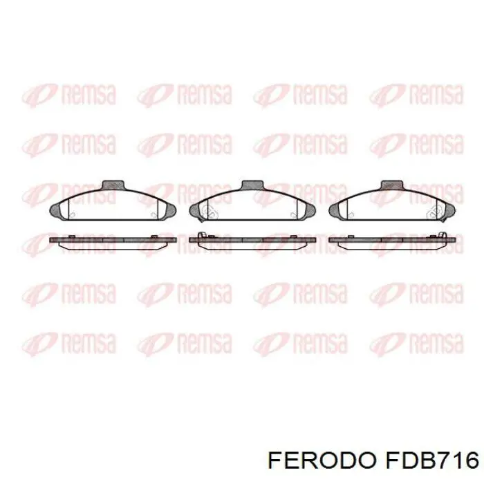 FDB716 Ferodo передние тормозные колодки